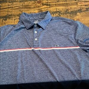 Vineyard Vines Blue Polo Shirt Classic Cotton Blend